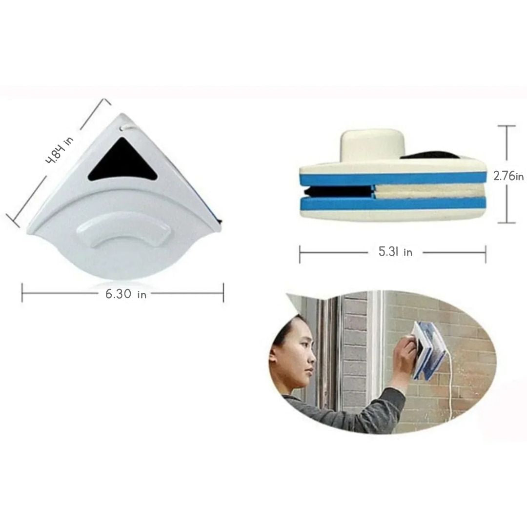 Compact magnetic window cleaner, the ultimate household tool for sparkling, streak-free windows.