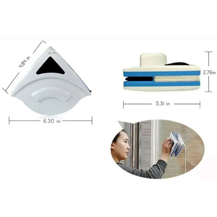Compact magnetic window cleaner, the ultimate household tool for sparkling, streak-free windows.