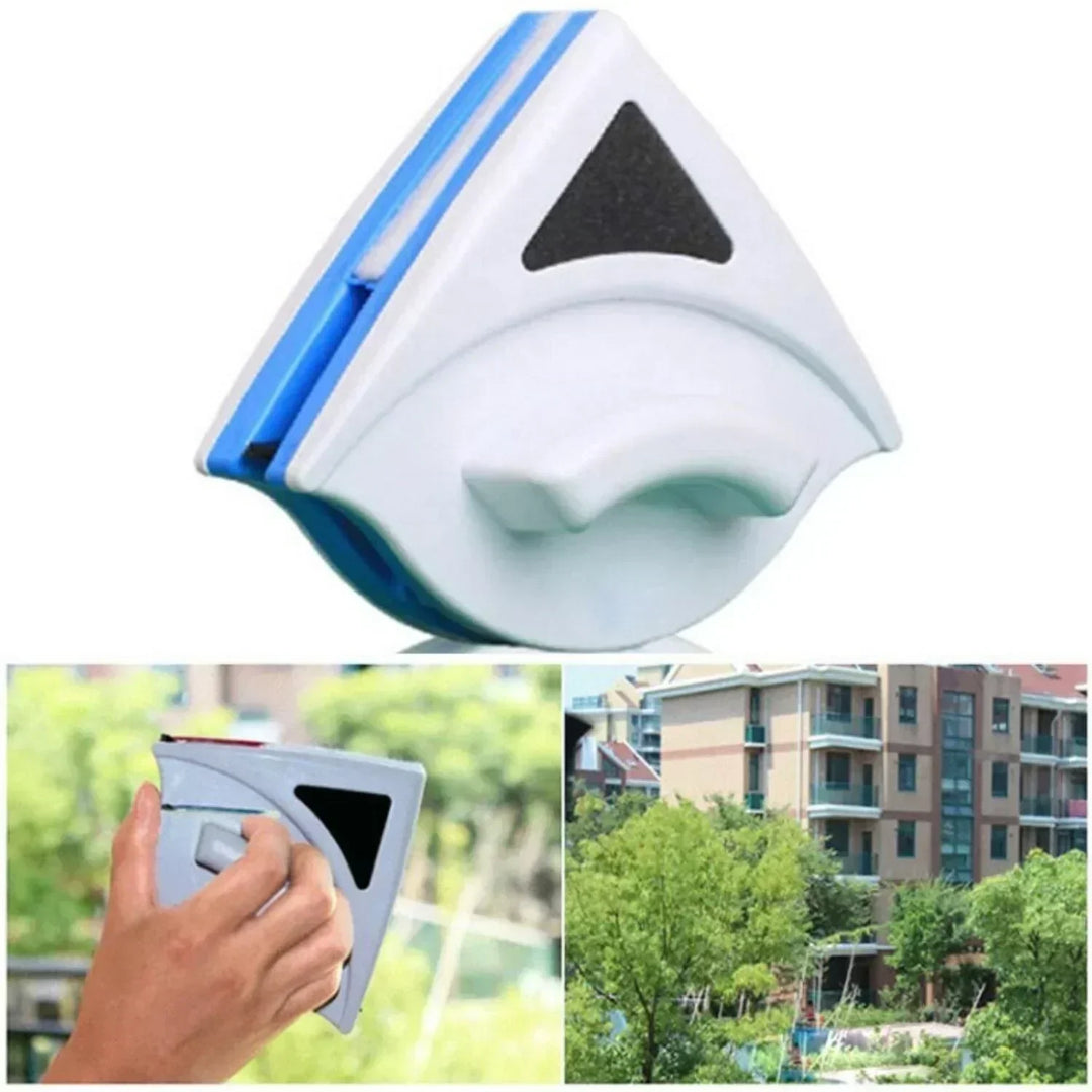 Innovative magnetic window cleaner, a safe & efficient household tool for easy glass cleaning.