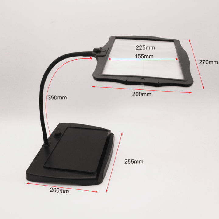 Rechargeable magnifying LED desk lamp, perfect for intricate crafts, hobbies, and reading small print at your workspace.