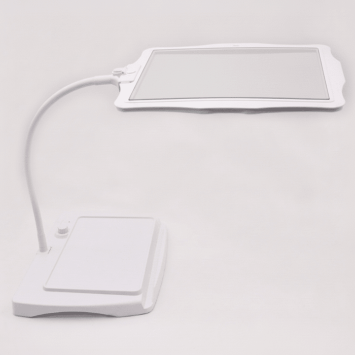 Portable magnifying LED lamp for detailed reading, crafting, and hobbies. Rechargeable flexible light for any workspace.