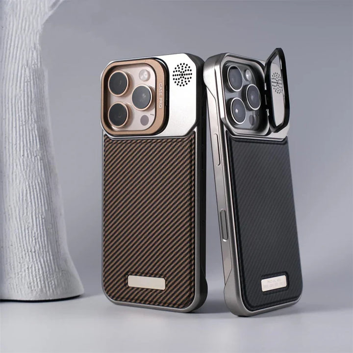 MagSafe armor iPhone case with kickstand, military-grade protection, and non-slip grip.