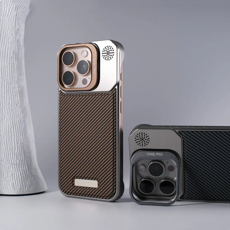 Reinforced protective iPhone armor case with MagSafe compatibility and convenient kickstand.