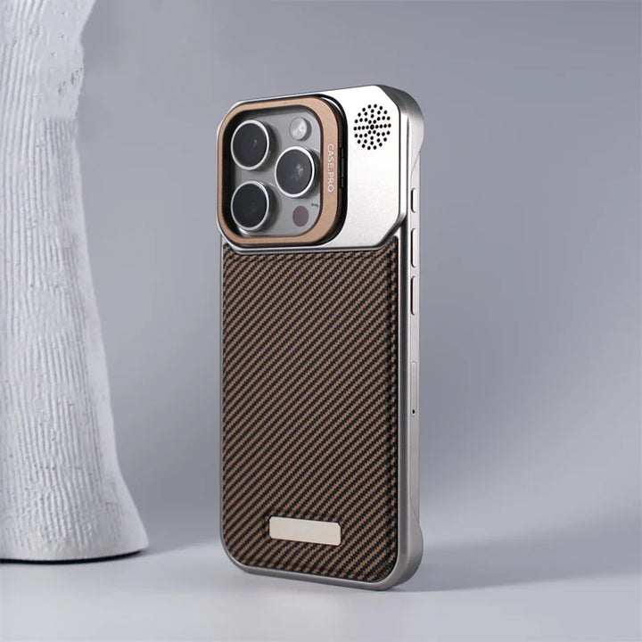 Slim yet tough MagSafe iPhone case with a kickstand, designed for ultimate phone protection.