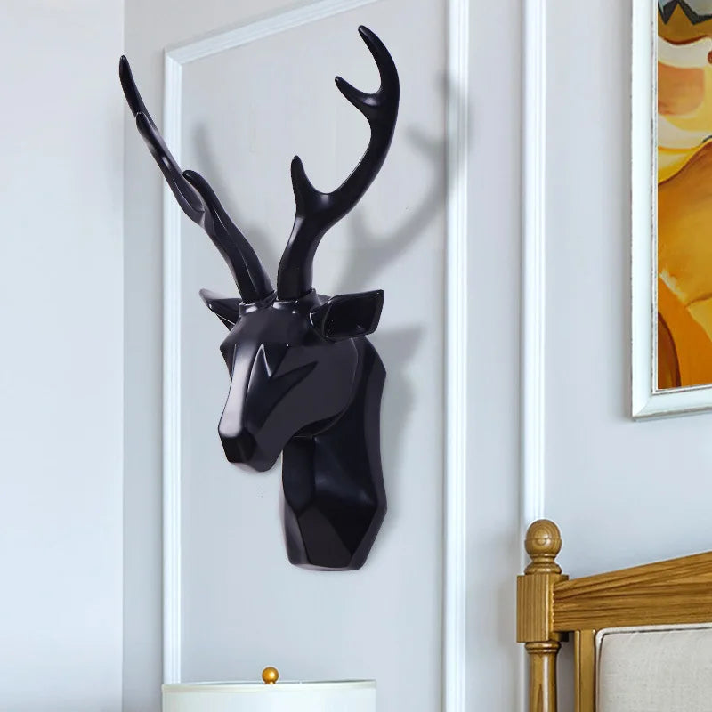 Stunning 3D deer head wall sculpture, a majestic accent piece for rustic home decor.