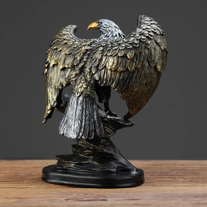 Bronze eagle decor, a unique gift idea and stately desk accessory for office or home. Collectible art.