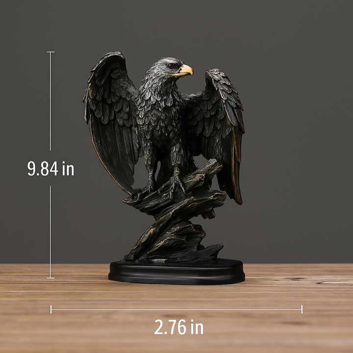 Collectible bronze eagle statue, an impressive animal sculpture and unique gift for art enthusiasts.