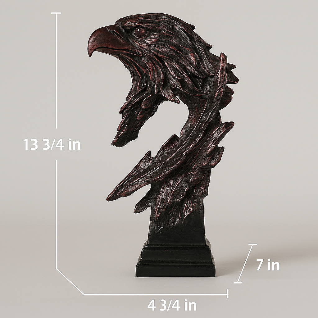 Majestic decorative bronze eagle statue, a powerful animal sculpture perfect for sophisticated home decor.