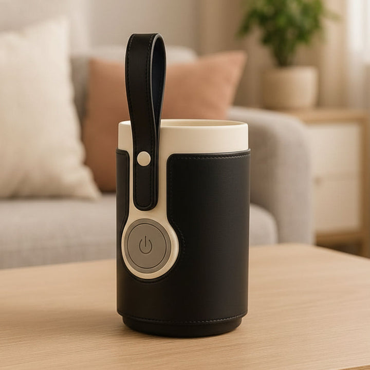 MAMAGO PRO portable baby bottle warmer, USB powered for on-the-go parents warming infant milk.