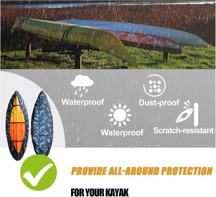 Marivor kayak cover, heavy-duty waterproof, UV protection, with adjustable straps