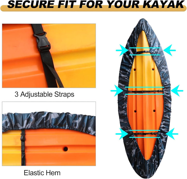 Marivor UV-resistant kayak cover, waterproof fabric, with quick-release buckles