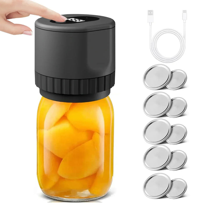 Keep dry goods fresh longer with this easy-to-use mason jar vacuum sealer.