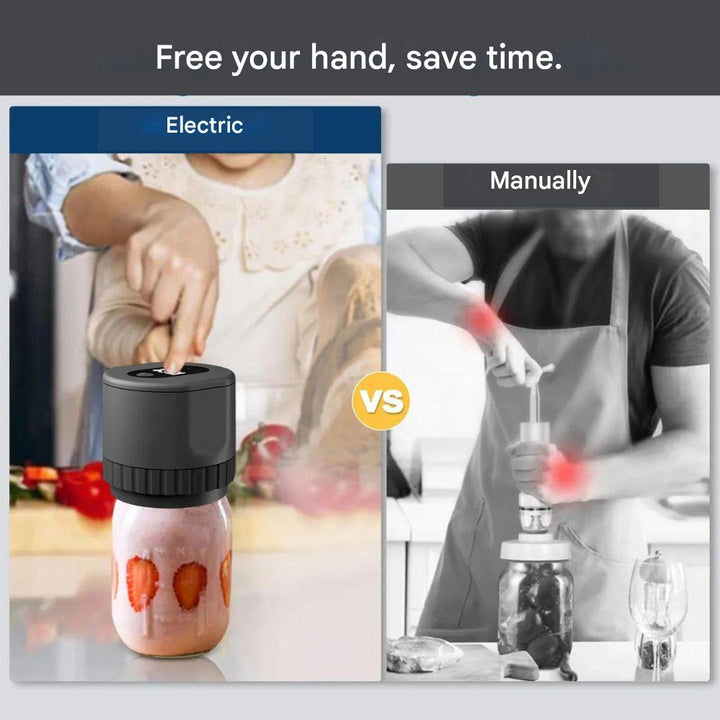 Automatic mason jar vacuum sealer for superior food preservation and airtight seal.