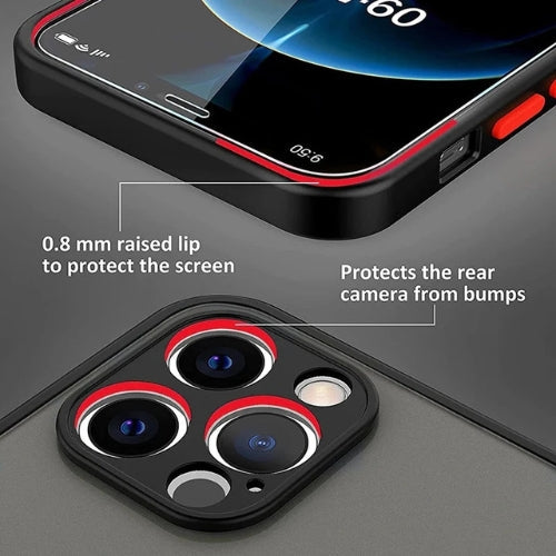 Sleek matte magnetic iPhone case, shockproof design for superior drop protection & MagSafe compatibility