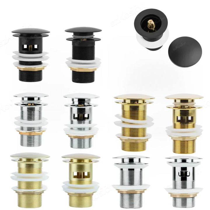 Brushed gold pop-up basin drain plug, 1+1 FREE offer, premium sink accessory