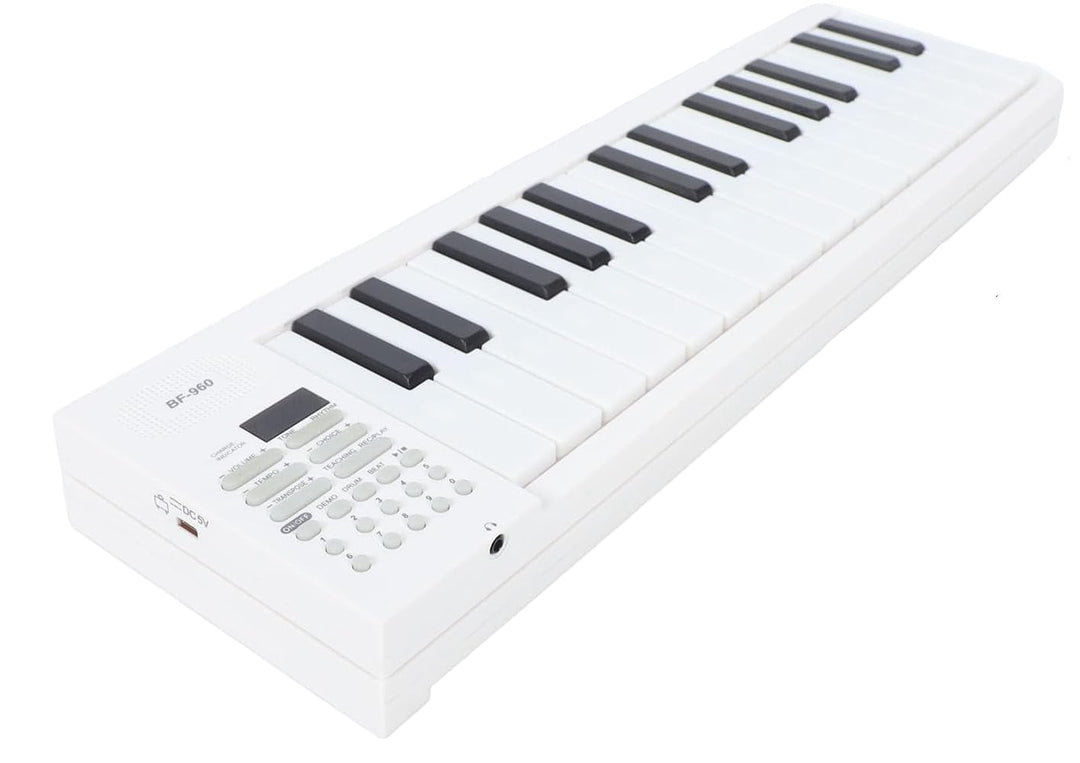 Detail view of the keys and durable construction of the Meliora foldable 61-key piano.