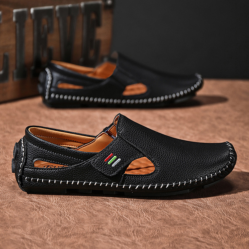 Men's open-toe comfort sandals, adjustable straps provide a perfect fit for daily summer wear.