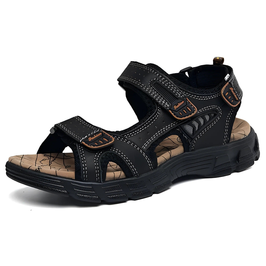 Men's adjustable comfort sandals with contrast stitching, perfect for warm weather & casual summer outfits.