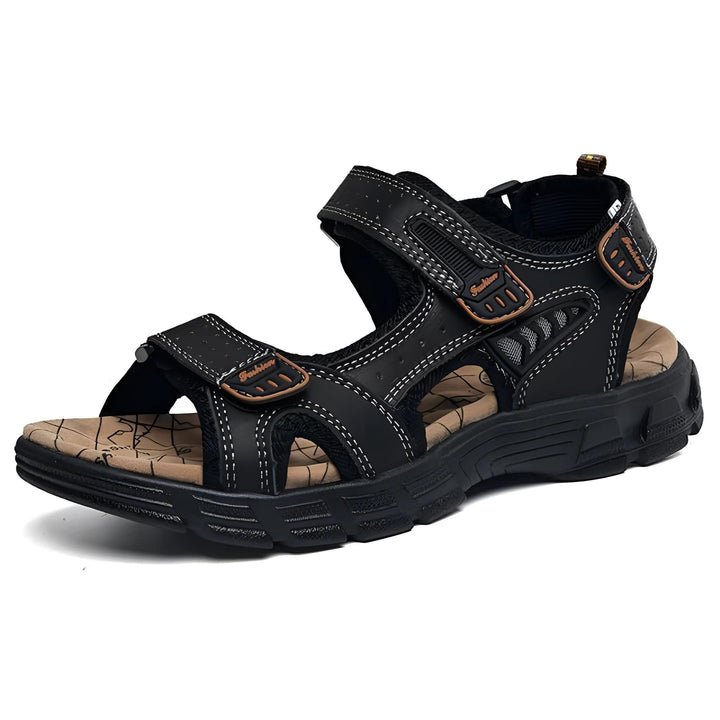 Men's adjustable comfort sandals with contrast stitching, perfect for warm weather & casual summer outfits.