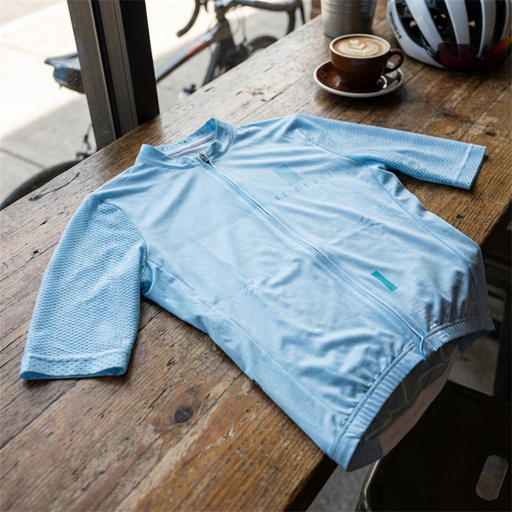 Men's Aero Short Sleeve Cycling Jersey, Leslie, mesh for optimal airflow, quick dry activewear