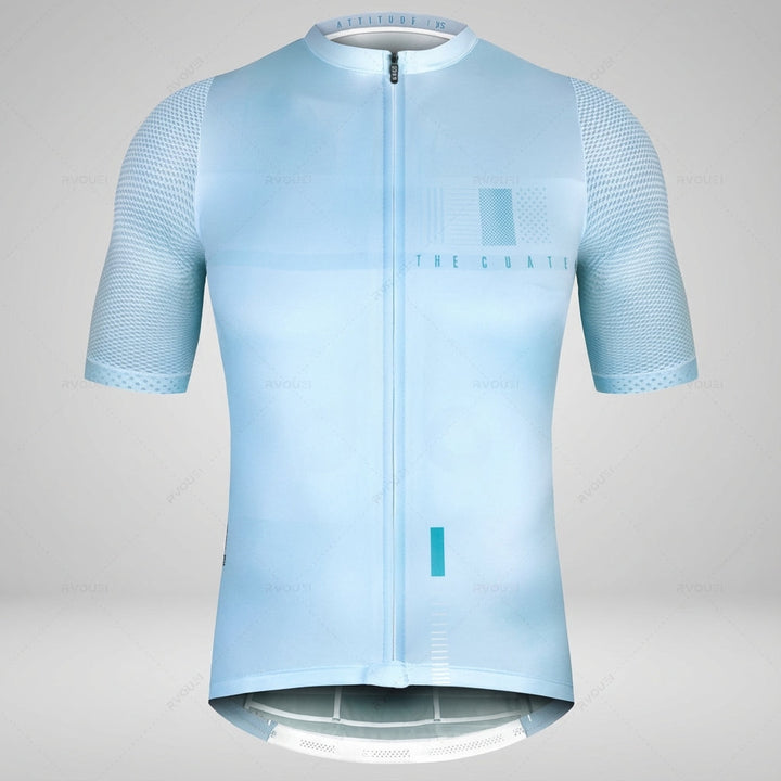 Leslie men's cycling jersey, aero fit, short sleeve mesh shirt, moisture-wicking sportswear