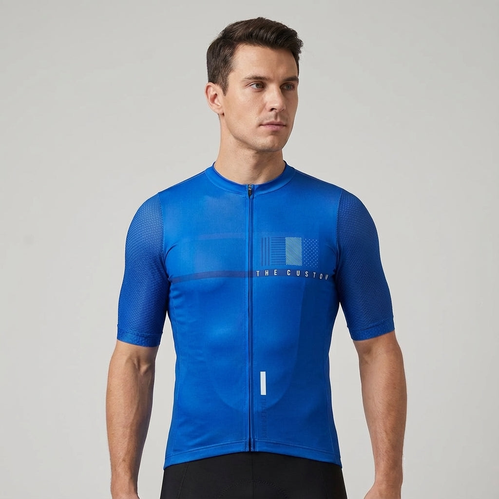 Men's aero cycling jersey, short sleeve, Leslie, ideal for high performance, quick dry sportswear