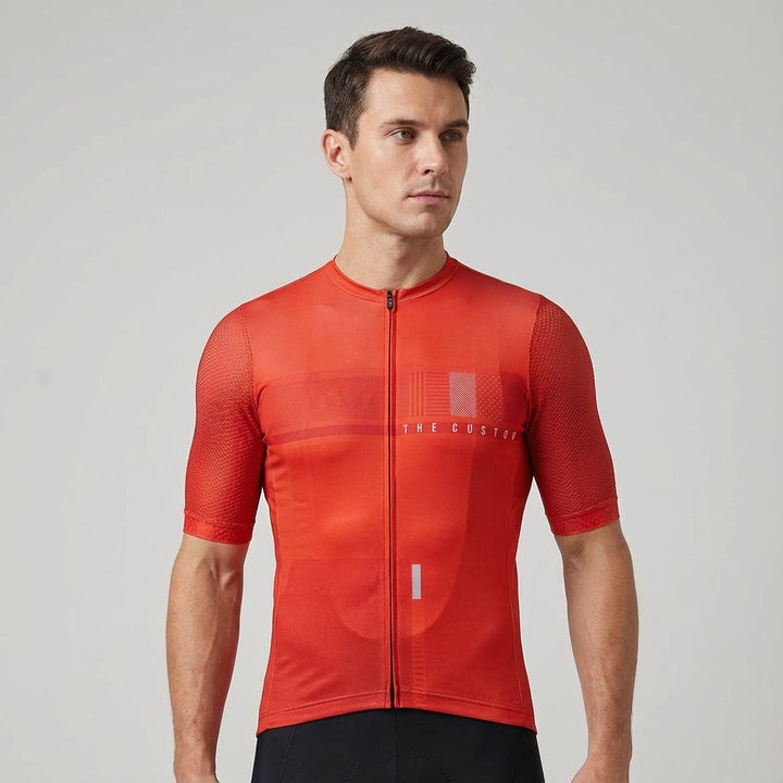 Leslie short sleeve men's cycling jersey, aero fit, mesh construction for ultimate comfort