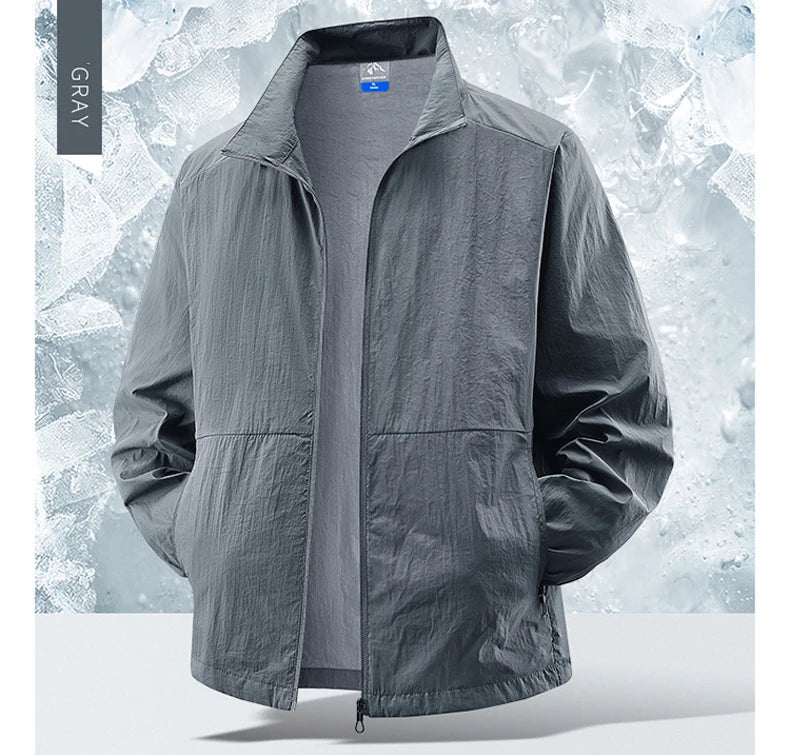 Performance men's Aero SunShield cycling jacket. Lightweight, protective activewear for sun, wind & outdoor adventures.