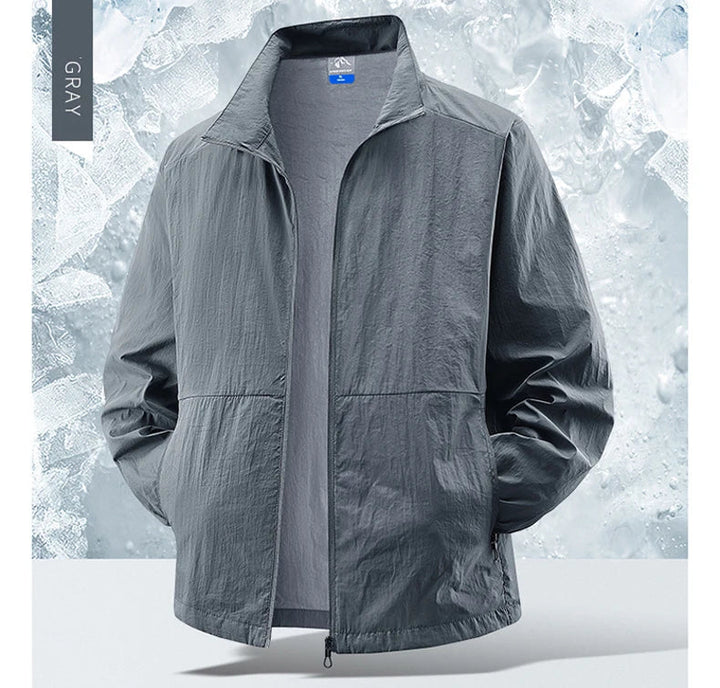 Performance men's Aero SunShield cycling jacket. Lightweight, protective activewear for sun, wind & outdoor adventures.