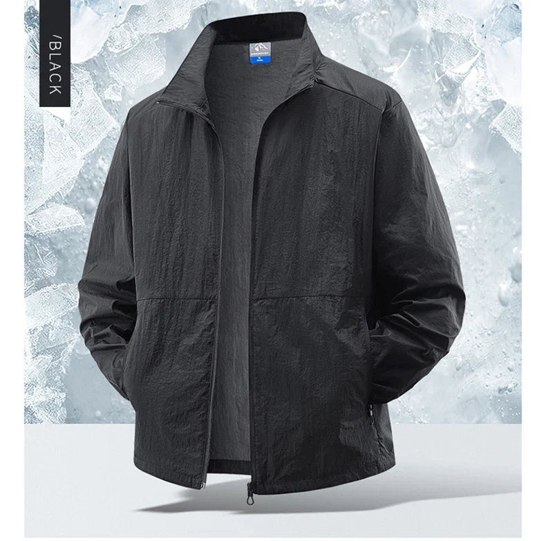 Protective men's cycling jacket, Aero SunShield technology. Ideal for sunny, windy outdoor rides & active sports.