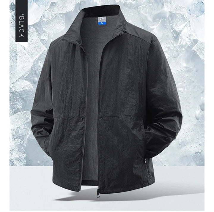 Protective men's cycling jacket, Aero SunShield technology. Ideal for sunny, windy outdoor rides & active sports.