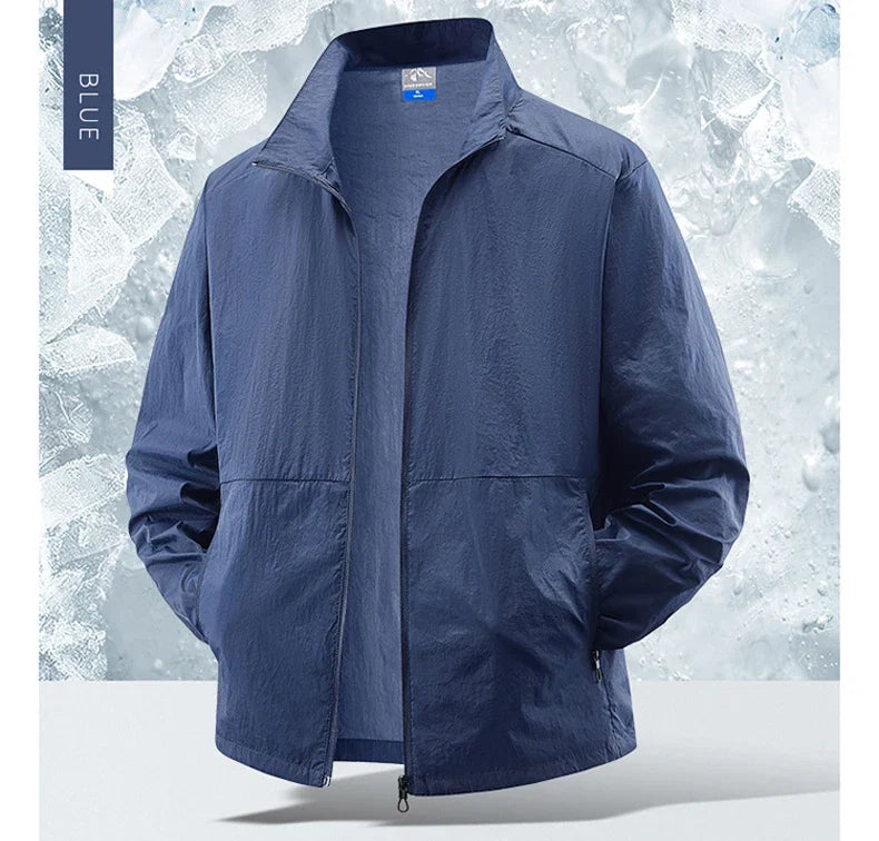 Quick-dry, windproof men's Aero SunShield cycling jacket. Ultimate outdoor performance for active sports & hiking.