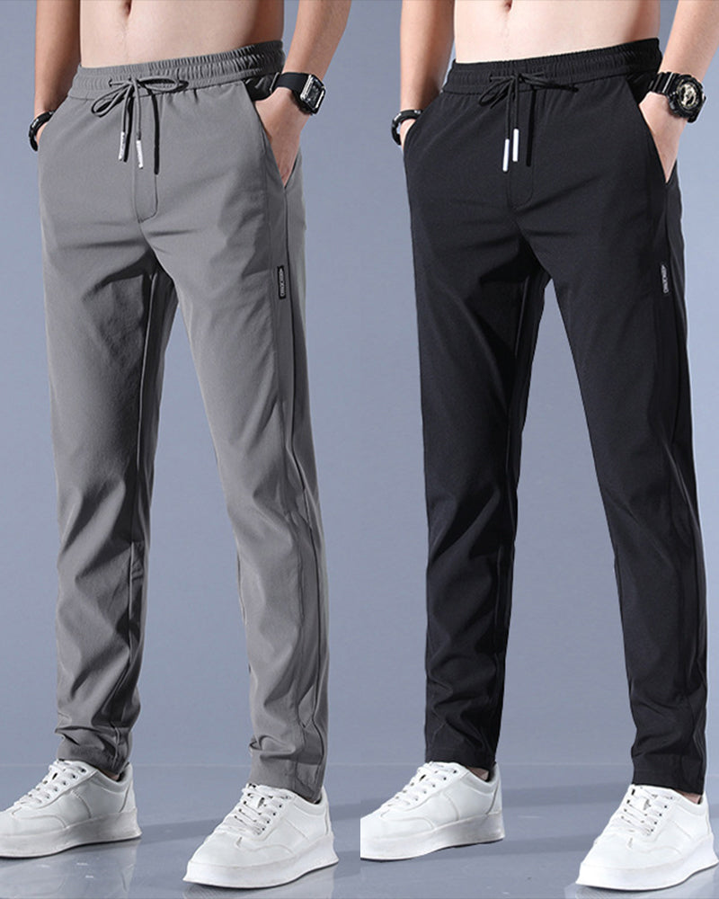 Men's AeroFlex performance trousers, fast-drying stretch fabric for sports & daily wear.