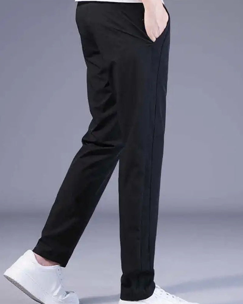 Comfortable men's AeroFlex stretch pants, perfect for travel, sport, or daily use.
