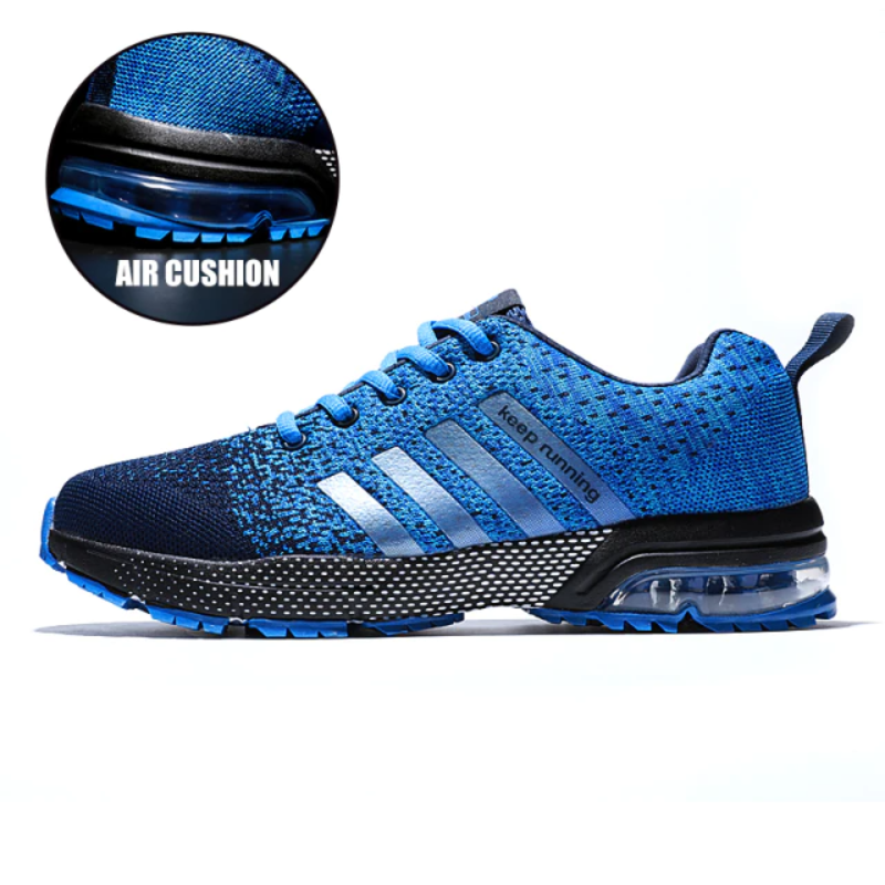 Breathable AeroFlex men's orthopedic athletic sneakers with non-slip sole for pain relief.