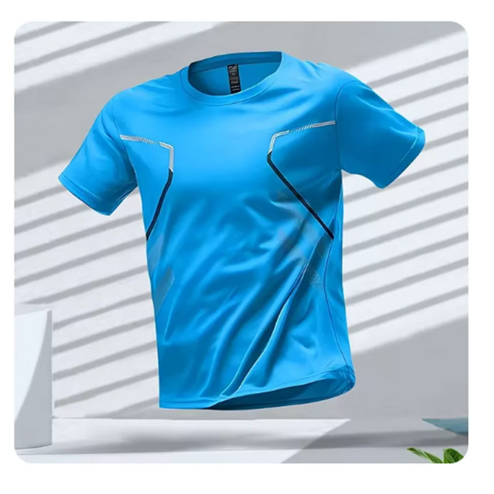 Men's gym shirt. Moisture-wicking & quick-dry for intense workouts. Lightweight training top.