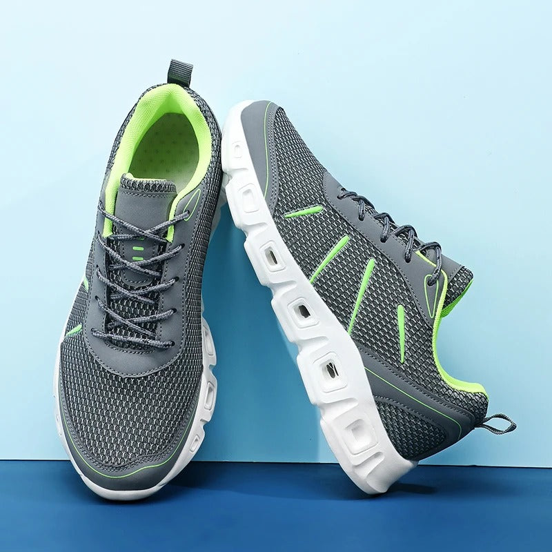 Lightweight AeroFlex men's running shoes. Breathable mesh, comfortable cushioning for optimal performance.