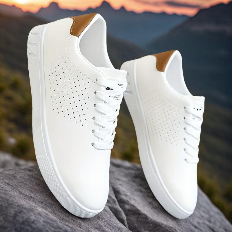 Side view of modern men's low-top Aeron sneakers, versatile for casual & everyday wear.