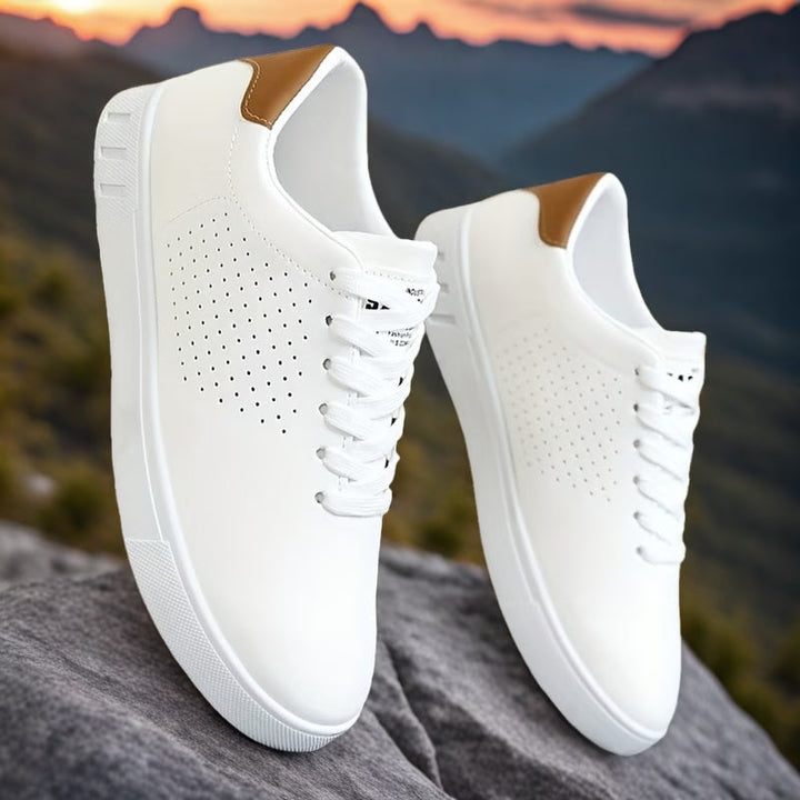 Side view of modern men's low-top Aeron sneakers, versatile for casual & everyday wear.