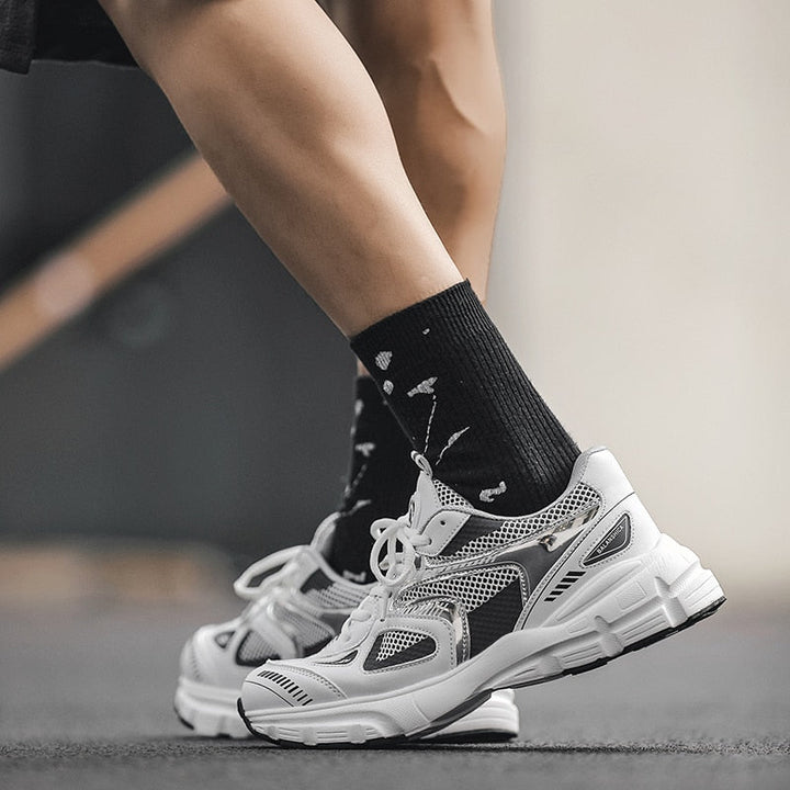 Close-up of Aiden men's breathable sport sneakers, showcasing comfort design for active lifestyle & gym training.