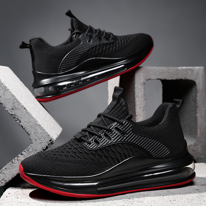 Cushioned Men's Airvault Max performance running shoes, ideal for athletic training & sports activity.