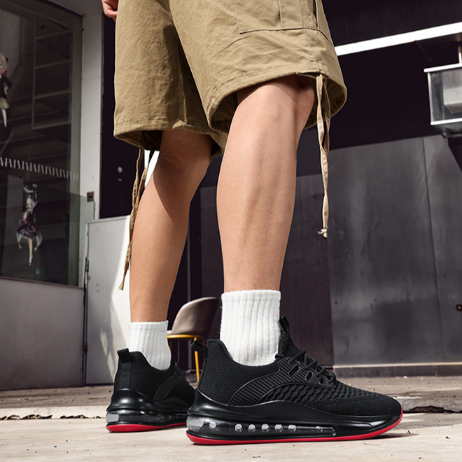 Front view of Men's Airvault Max athletic sneakers, ready for running, sports, and daily walking.