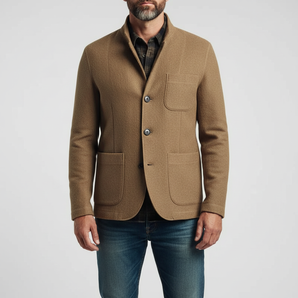 Fashionable men's Alexander knitted jacket, slim fit and buttoned, suitable for various occasions