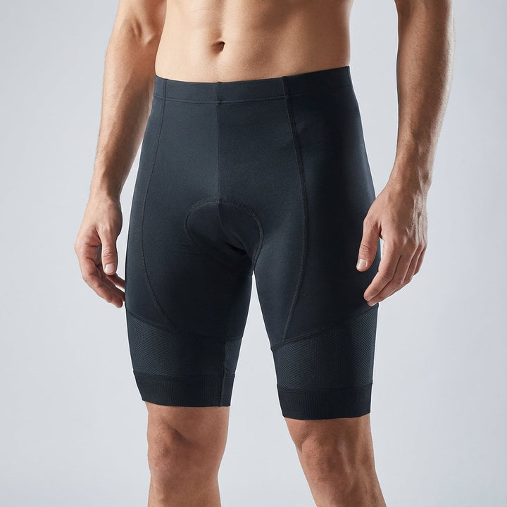 Alfonso Men's Cycling Shorts with gel padding, black compression for performance