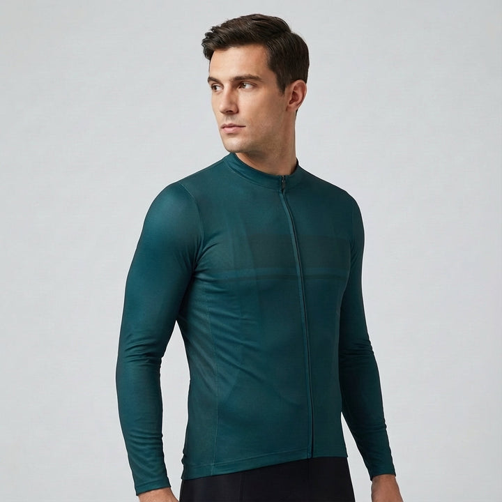 Multiple men's Alfred race fit cycling jerseys in various colors, aerodynamic bike apparel