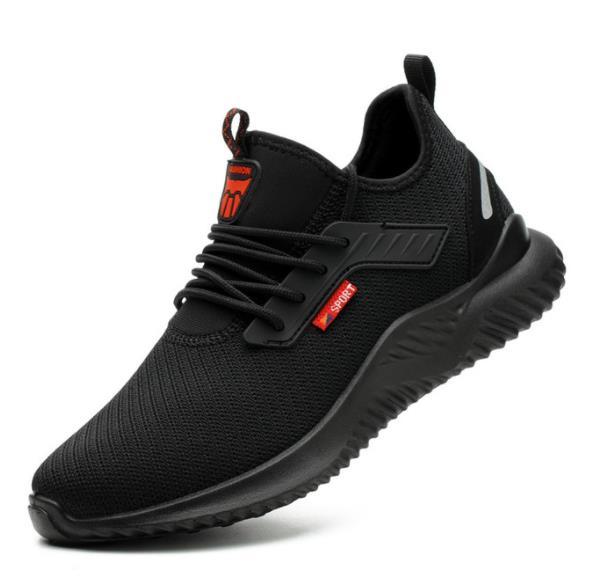 Men's all-season steel toe safety work shoes for construction & industrial use, offering durable protection & comfort.