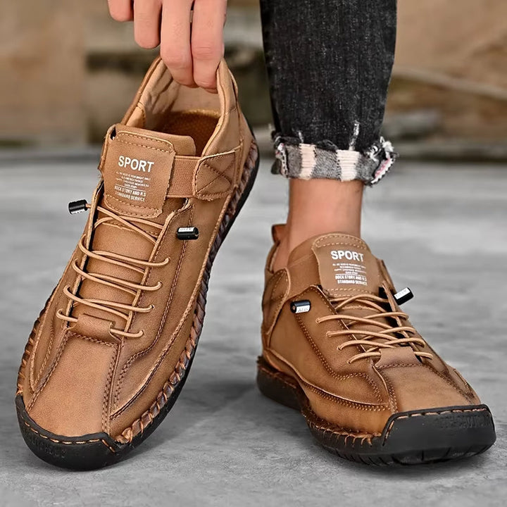 Durable men's all-terrain walking shoes with superior grip sole for active outdoor use.