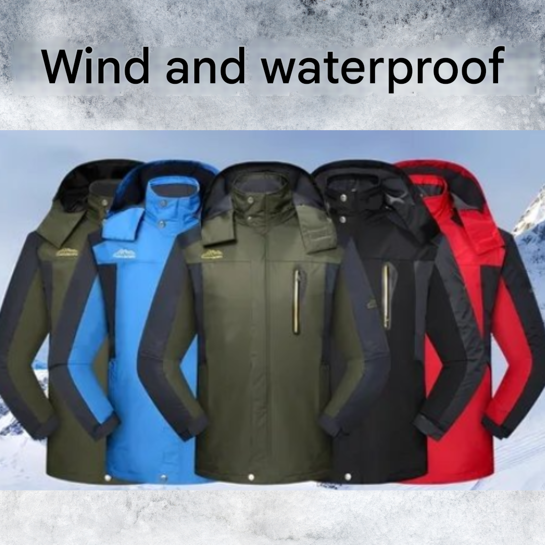 Versatile men's outdoor jacket, stylish & comfortable, offering windproof, water-resistant all-weather protection.