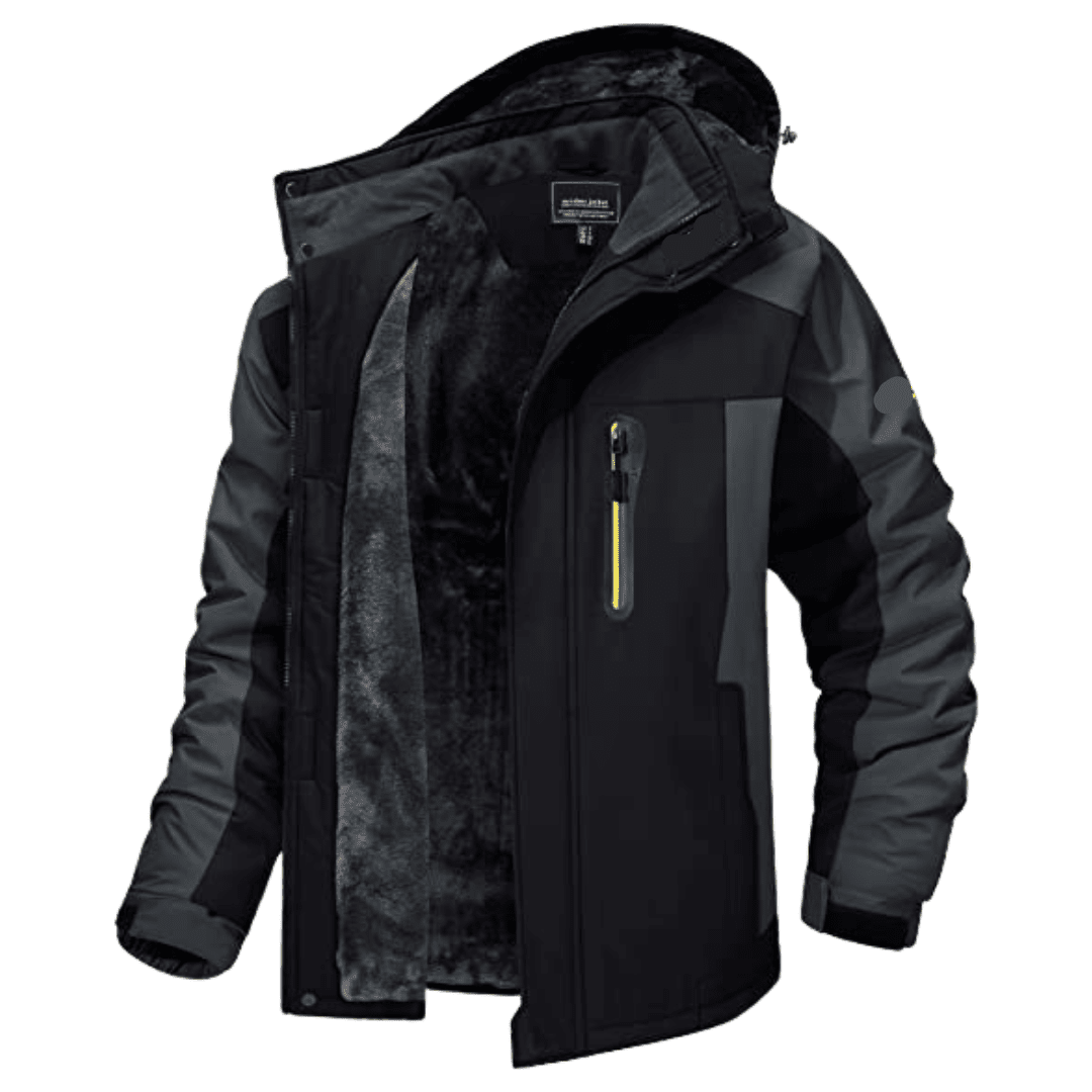 Warm & dry men's winter coat, windproof and waterproof for ultimate cold weather comfort.