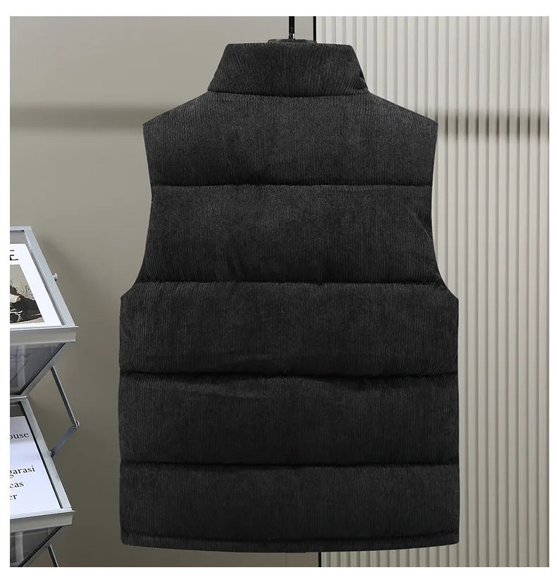 Men's Alpine Ribbed Puffer Vest, ideal men's apparel for cool weather, stylish and warm outerwear.